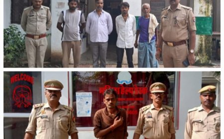 थाना कुठौंद पुलिस ने चार वारण्टी अभियुक्तो को किया गिरफ्तार