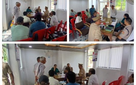 अपर पुलिस अधीक्षक व क्षेत्राधिकारी की अध्यक्षता में हुआ थाना समाधान दिवस का आयोजन