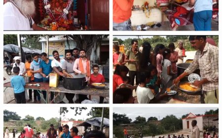 अखंड रामायण पाठ के बाद भंडारे का हुआ आयोजन