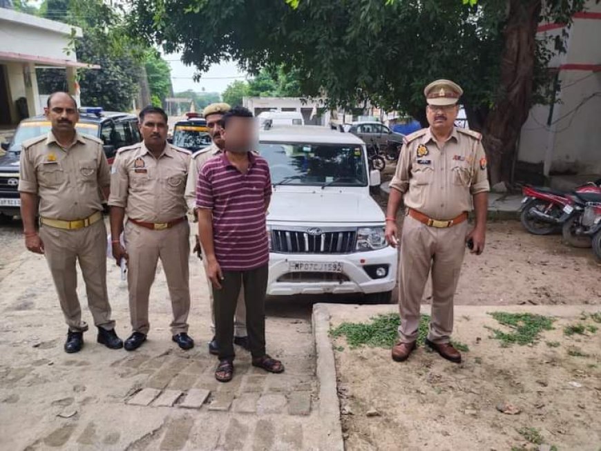 पुलिस ने अभियुक्त को चोरी की गाड़ी के साथ किया गिरफ्तार