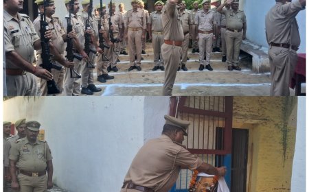 नदीगांव थाना परिसर में धूमधाम से मनाई गई गाँधी जयंती