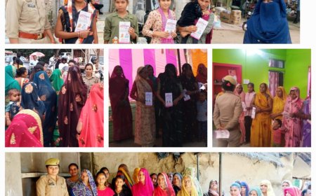 मिशन शक्ति अभियान फेज-- 5 के अंतर्गत महिलाओ एवं बालिकोंओ को किया जागरूक