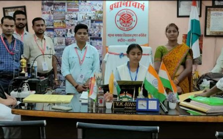 कक्षा 8 की छात्रा को बनाया महन्त भगवत विशाल इंटर कालेज का एक दिन का प्रधानाचार्य