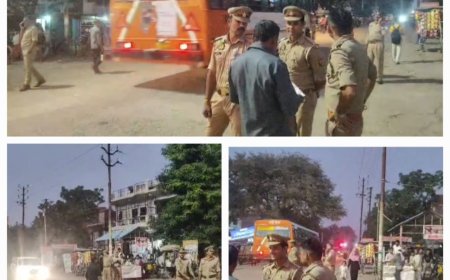 पुलिस ने नगर में पैदल गस्त कर लोगों को दिलाया सुरक्षा का एहसास