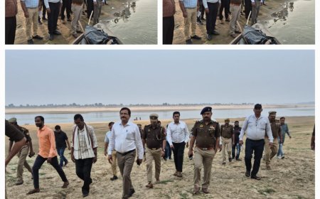 कार्तिक पूर्णिमा पर पंचनद संगम की तैयारी का जिलाधिकारी और पुलिस अधीक्षक ने किया निरीक्षण