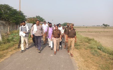 सी ओ एवं कोतवाल ने ग्राम रवा के यज्ञ स्थल का किया निरीक्षण