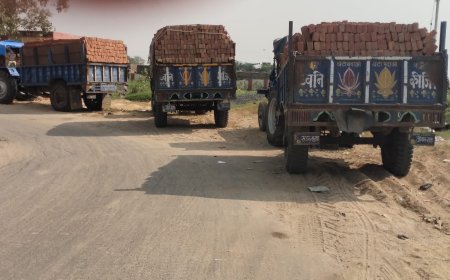 प्रवर्तन अधिकारी ने तीन ईंटों से भरे ट्रैक्टर एवं एक जेसीबी को किया सीज़