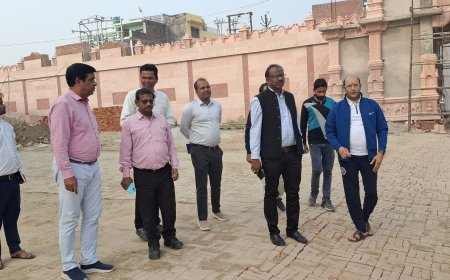 मुख्य कार्यपालक अधिकारी, श्री अयोध्या जी तीर्थ विकास परिषद द्वारा पर्यटकीय सुविधाओं के विकास हेतु किया गया श्री ऋषभ देव दिगम्बर जैन मन्दिर एंव चित्रगुप्त मन्दिर, हैदरगंज का निरीक्षण