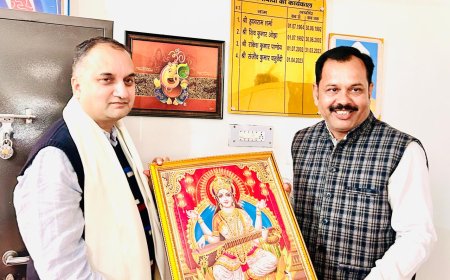 जिला विद्यालय निरीक्षक ने किया विद्यालय का औचक निरीक्षण