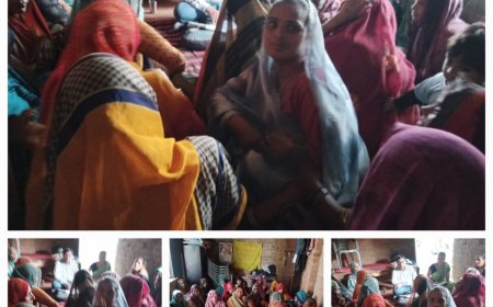 ब्लॉक मिशन मैनेजर प्रवीण कुमार जैन की अध्यक्षता में गांधी महिला ग्राम संगठन की बैठक संपन्न