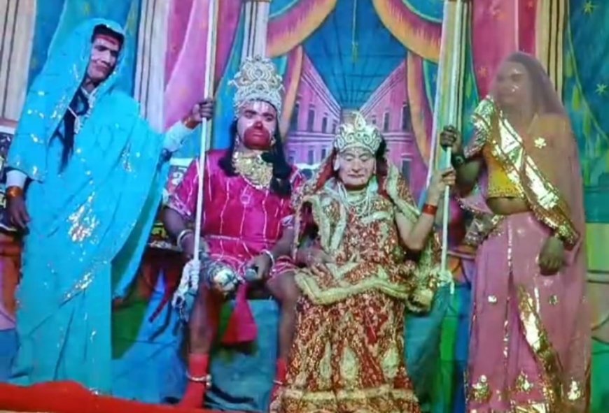 बजरिया रामलीला में हुआ बालि वध लीला का मंचन