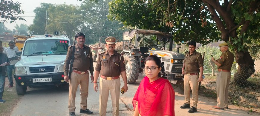 अवैध खनन करते एस डी एम ने पकड़े तीन ट्रेक्टर