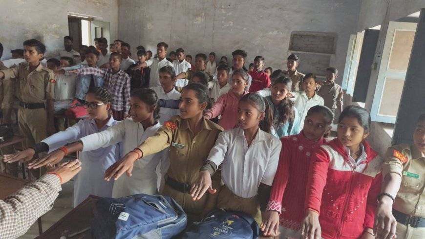 राष्ट्रीय तम्बाकू नियंत्रण कार्यक्रम पर छात्र छात्राओं ने ली शपथ