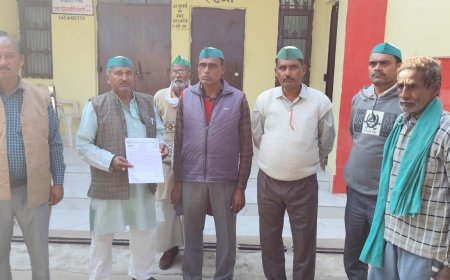 भा कि यू ने मासिक बैठक कर सूत्रीय ज्ञापन एस डी एम को सौंपा