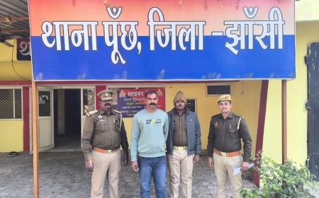 पुलिस ने एक वारंटी को गिरफ्तार कर भेजा जेल