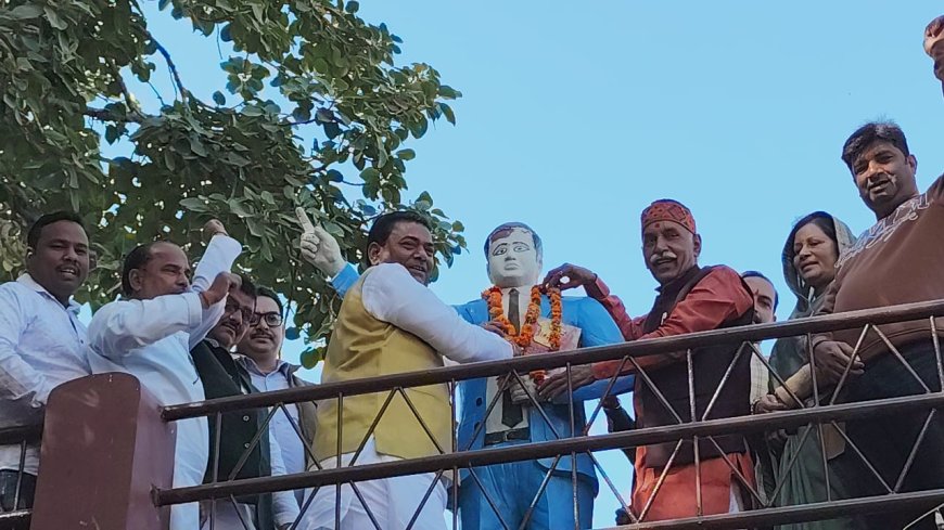 भाजपाइयों ने डॉ. भीमराव अंबेडकर का परिनिर्वाण दिवस मनाया