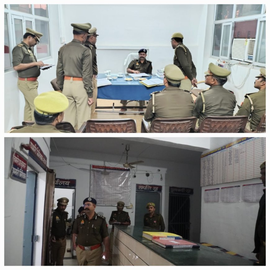 डीआईजी ने पुलिस लाइन एवं थाना एट का किया औचक निरीक्षण