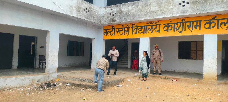 एस डी एम ने मल्टी स्टोरी विद्यालय का किया निरीक्षण