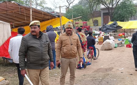 थानाध्यक्ष ने मेला ग्राउण्ड का निरीक्षण कर दुकानदारों को दिए निर्देश