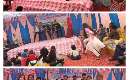 नगर की प्रमुख शिक्षण संस्थान आरएस मेमोरियल पब्लिक स्कूल एट में धूम धाम से मनाया गया 76वां गणतंत्र दिवस