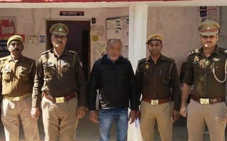पुलिस ने गैंगस्टर एक्ट में वांछित अभियुक्त को गिरफतार कर भेजा जेल
