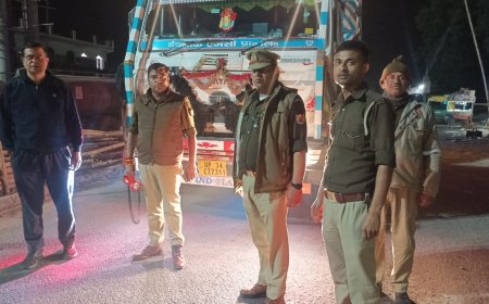 एसडीएम एआरटीओ ने हाइवे पर अवैध बालू का परिवहन करते सात ओवरलोड ट्रक पकडे