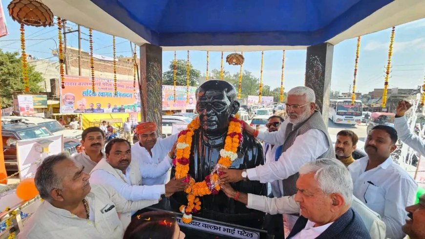 सरदार बल्लभ भाई पटेल की प्रतिमा का हुआ अनावरण