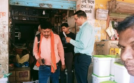 एसडीएम तथा खाद्य सुरक्षा विभाग की टीम ने चलाया चेकिंग अभियान