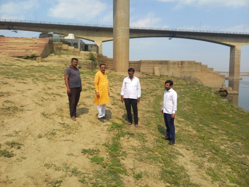 विधायक निधि से बनने वाले श्मशान घाट का हुआ सर्वे
