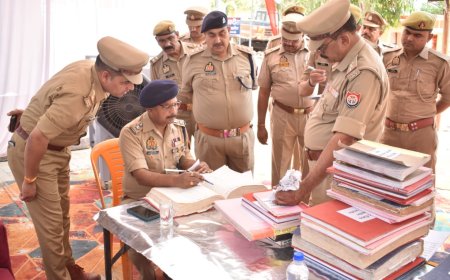 पुलिस अधीक्षक ने थाना कदौरा का किया वार्षिक निरीक्षण