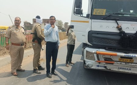 संयुक्त टीम ने ओवरलोड वालू लदे बिना प्रपत्रों के परिवहन करते 16 ट्रकों को पकड़ा