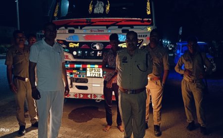 एसडीएम-सीओ ने ओवरलोड बालू लदे बिना प्रपत्रों के परिवहन करते 7 ट्रकों को पकड़ा