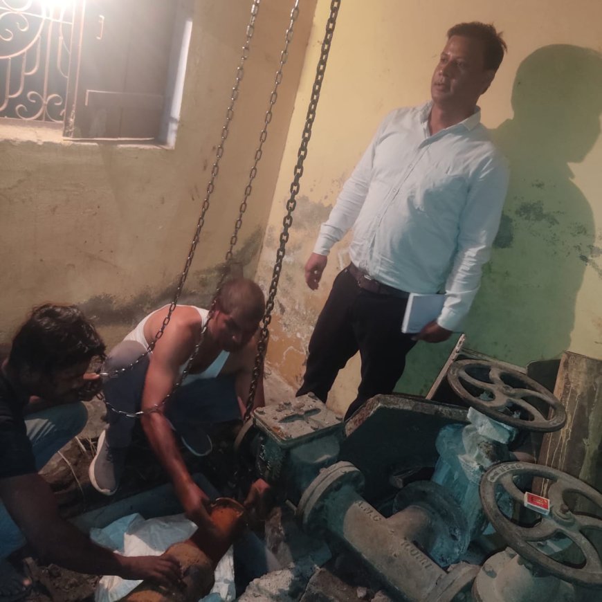 दो नलकूपों के समरसेबिल मोटर फुंकने से नगर पानी का संकट गहराया