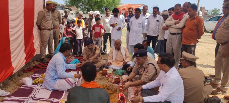 देवपुरा बरही बम्बा पुलिस चौकी भवन निर्माण का हुआ भूमि पूजन