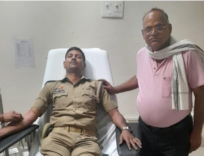 इंसानियत की मिसाल बने इंद्रभान सिंह, वक्त पर किया रक्तदान