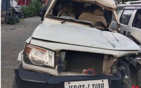 बोलेरो  ने मारी ट्रैक्टर ट्राली में टक्कर, एक की मौत एक घायल