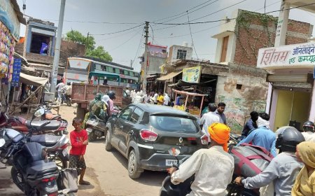 स्टेट हाईवे पर आक्रमण की प्रतिस्पर्धा से पूरे दिन लगता है जाम