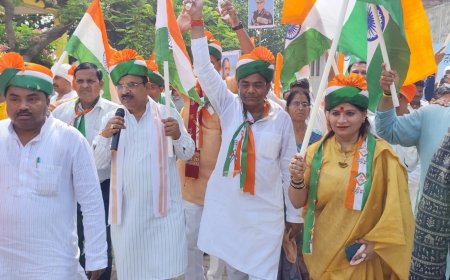 भाजपा की 'भारत शौर्य तिरंगा यात्रा' का भव्य आयोजन, जनसमर्थन से गूंजे देशभक्ति के नारे