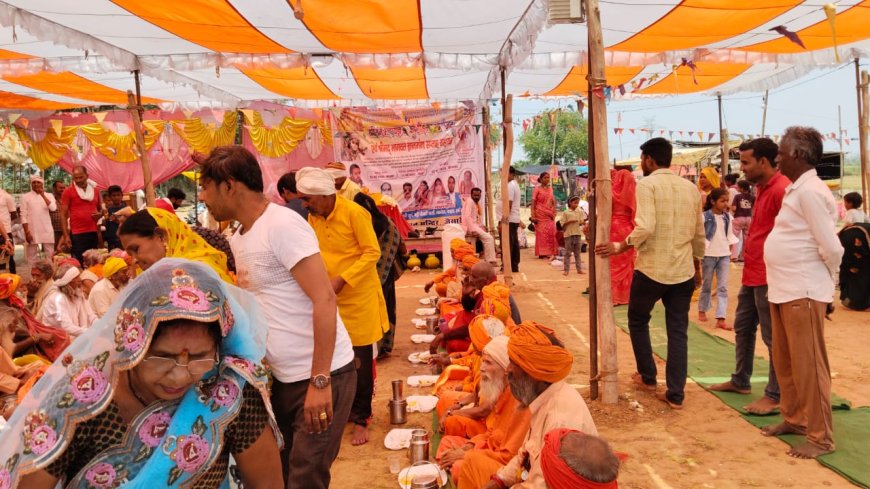 पांच कुंडीये श्रीराम महायज्ञ सम्पन्न होने पर हुआ विशाल भंडारा