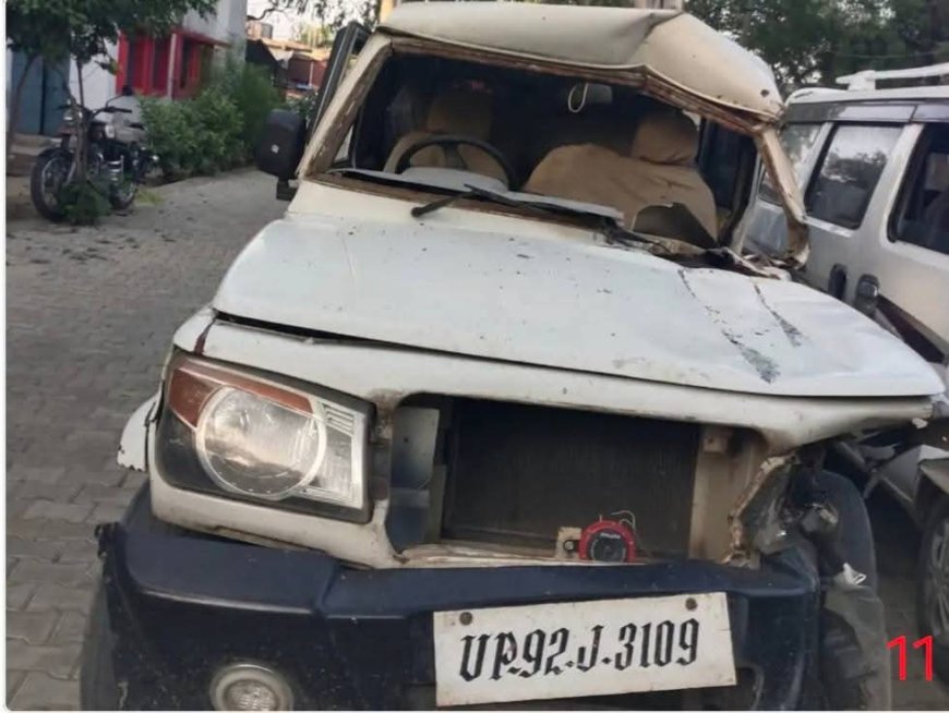 बोलेरो ने मारी ट्रैक्टर ट्राली में टक्कर, एक की मौत एक घायल