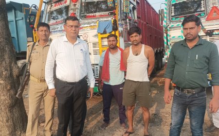 अवैध बालू लदे 3 ओवरलोड ट्रकों को पकड़कर किया सीज