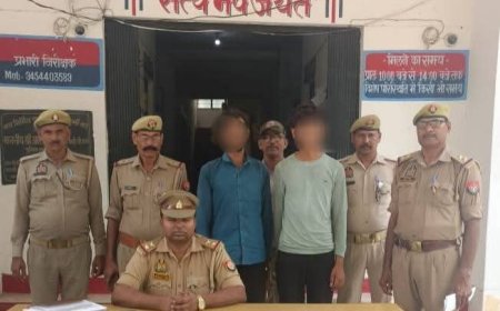 दो हत्या आरोपियों को पुलिस ने गिरफ्तार कर भेजा जेल