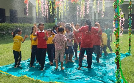 समर कैंप एवं वेलकम पार्टी में बच्चों ने मचाया खूब धमाल