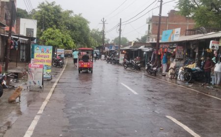 रिमझिम बारिश से बाजारों में चहलकदमी हुई कम, मौसम हुआ सुहावना