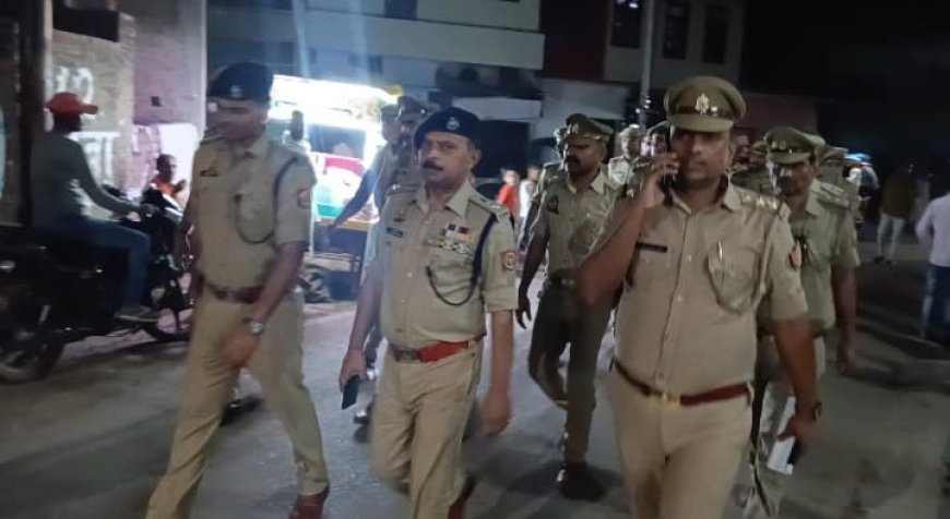 बकरीद त्यौहार को लेकर पुलिस अधीक्षक ने नगर में किया पैदल मार्च