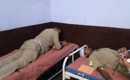 मंत्री जी के एस्कॉर्ट ड्यूटी में लगी पुलिस की जिप्सी खाई में गिरी, एसआई समेत तीन पुलिसकर्मी घायल