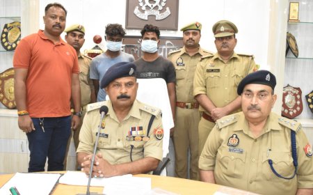पुलिस ने दो अभियुक्तों को चोरी के 17 अदद मोबाइल, 01 अदद मोटरसाइकिल,चांदी के जेवरात सहित किया गिरफ्तार
