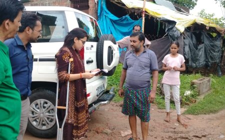 तिलक नगर निवासियों की समस्या निराकरण हेतु एस डी एम ने किया स्थलीय निरीक्षण