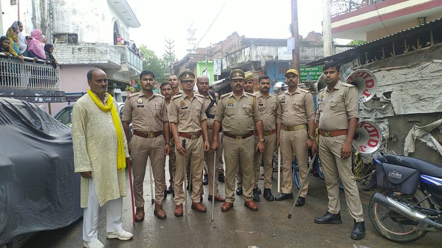अधिकारियों ने मोहर्रम जुलूस के रूट तथा मेले के कार्यक्रम स्थल का लिया जायजा
