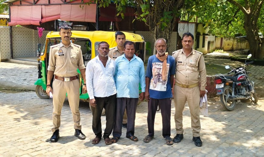 पुलिस ने तीन वारंटियों को गिरफ्तार कर भेजा जेल